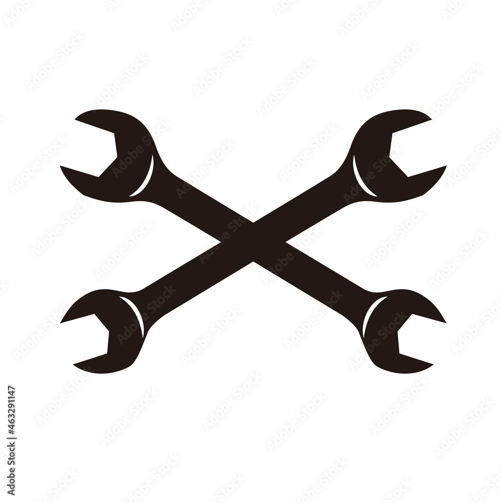 crosses wrench worker tools symbol vector design crosses wrench worker tools symbol vector design