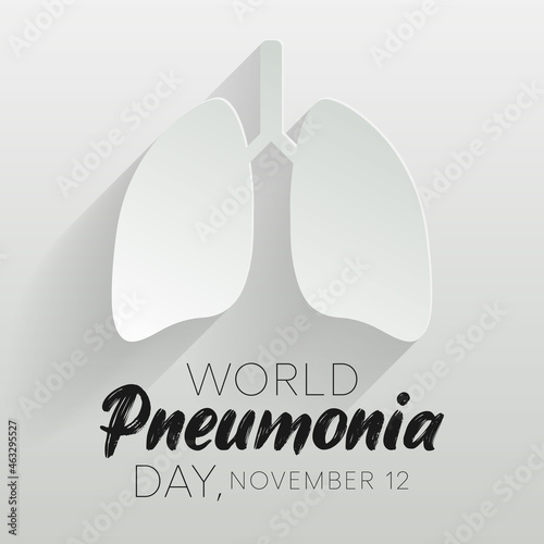World Pneumonia day is observed every year on November 12, it is an infection that inflames the air sacs in one or both lungs. Vector illustration