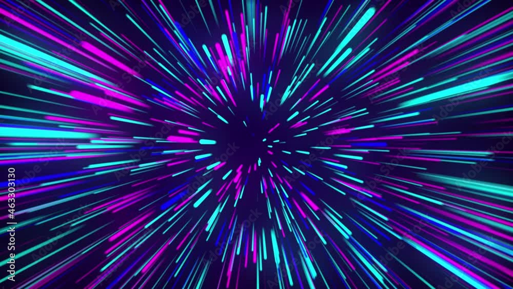 Abstract Colorful neon light hits. abstract background with rays. Starburst colorful particles effect