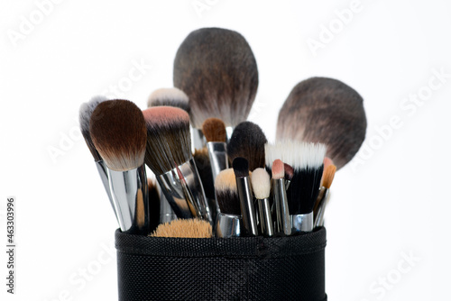 Plakat w ramie makeup brushes