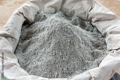 Cement powder in bag package