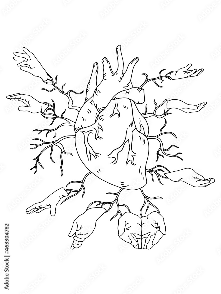 Naklejka premium Give Blood - Heart Series 1