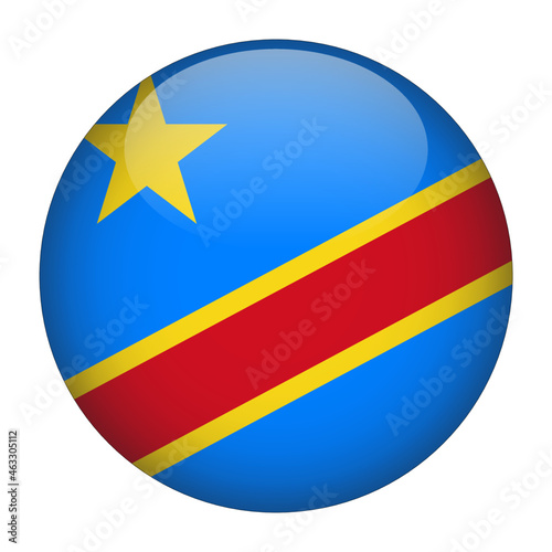 Free Download Democratic Republic of the Congo 3D Rounded Country Flag button Icon - GFXLoad