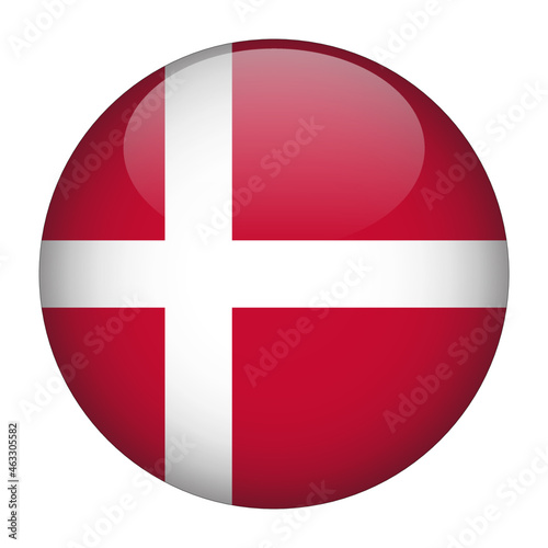 Denmark 3D Rounded Country Flag button Icon Free Download Denmark 3D Rounded Country Flag button Icon - GFXLoad