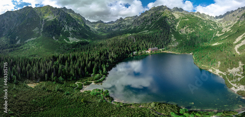 Poprad Lake (Popradske pleso) is a famous destination in High Tatras national park, Slovakia