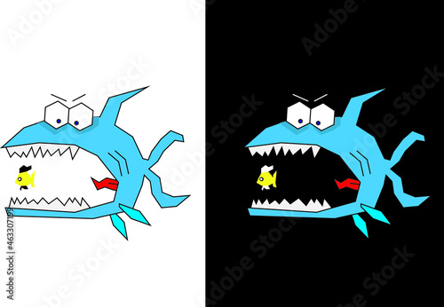 Bigger fish eats the smaller one