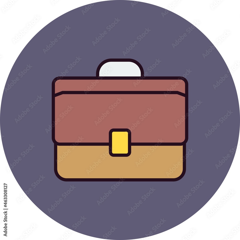 Brief Case Filled Linear Vector Icon Design Brief Case Filled Linear Vector Icon Design