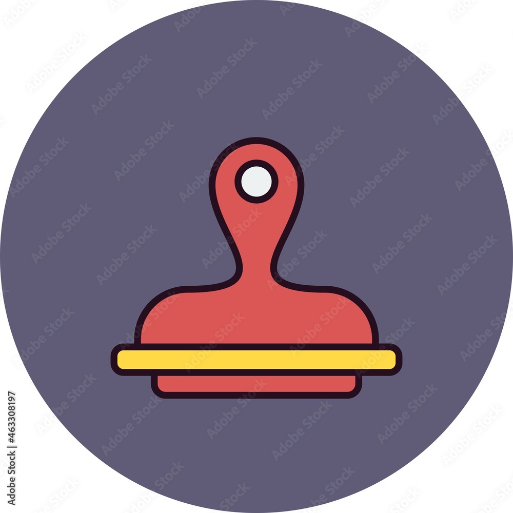 Stamp Filled Linear Vector Icon Design