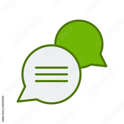 Conversation Filled Linear Vector Icon Design