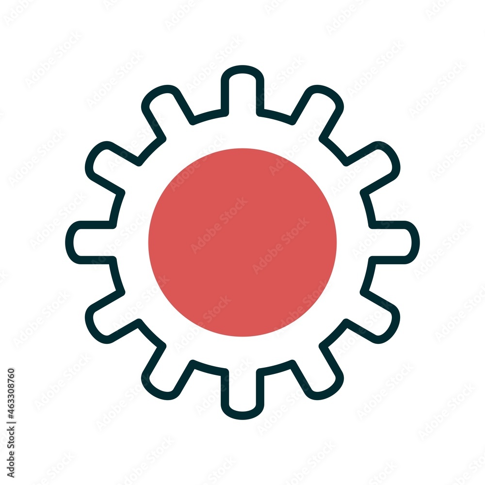Setting Filled Linear Vector Icon Design Setting Filled Linear Vector Icon Design