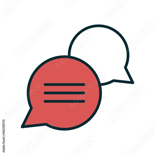 Conversation Filled Linear Vector Icon Design