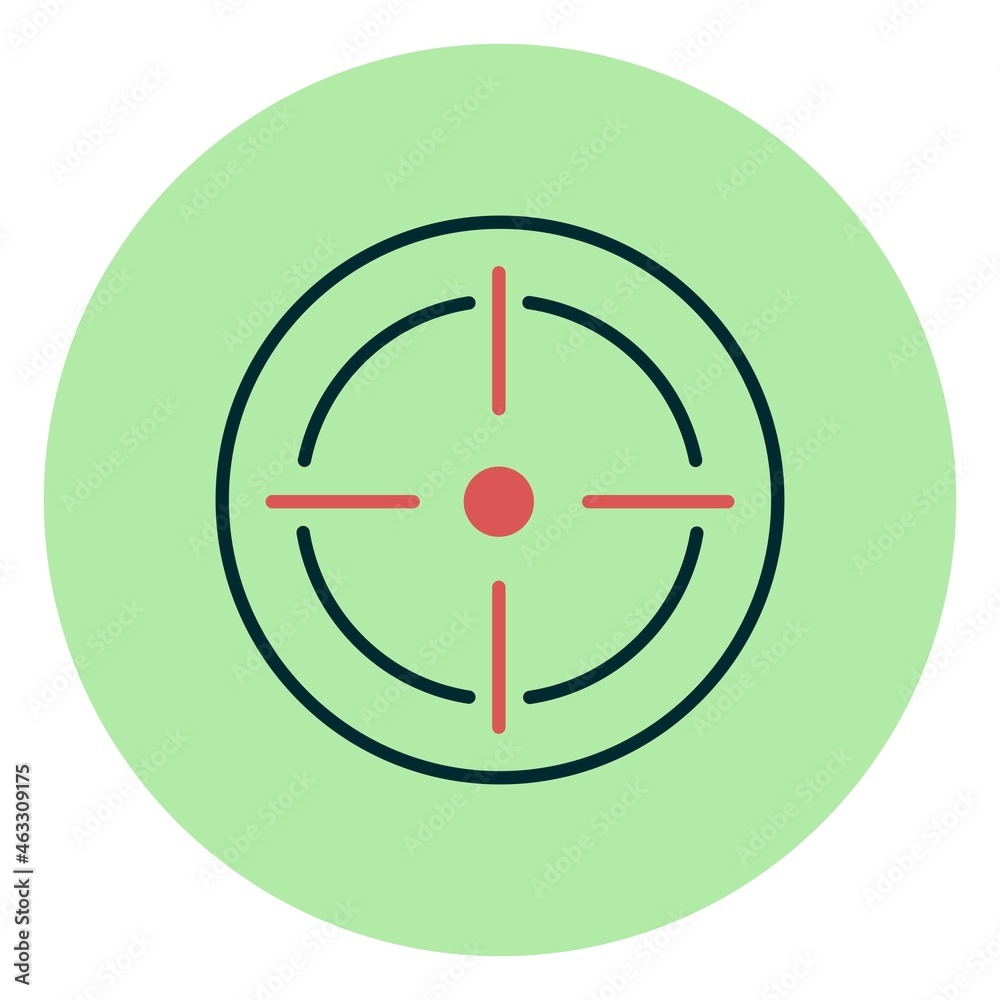 Target Filled Linear Vector Icon Design Target Filled Linear Vector Icon Design