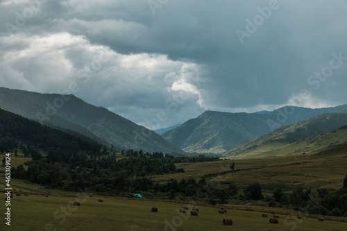 A beautiful view of the mountains from the Chuisky Trakt in the Altai Republic