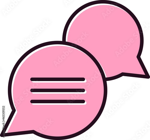 Conversation Filled Linear Vector Icon Design