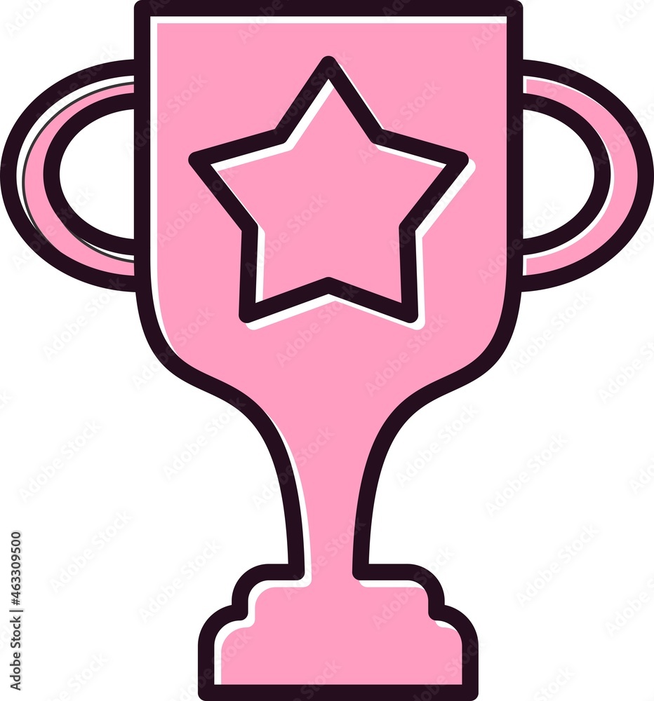 Trophy Filled Linear Vector Icon Design Trophy Filled Linear Vector Icon Design