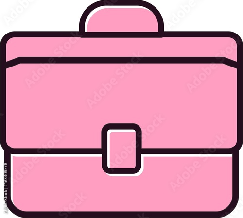 Brief Case Filled Linear Vector Icon Design
