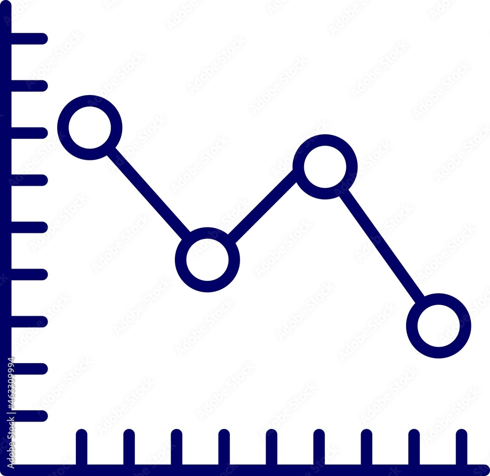 Line Graph Filled Linear Vector Icon Design Line Graph Filled Linear Vector Icon Design