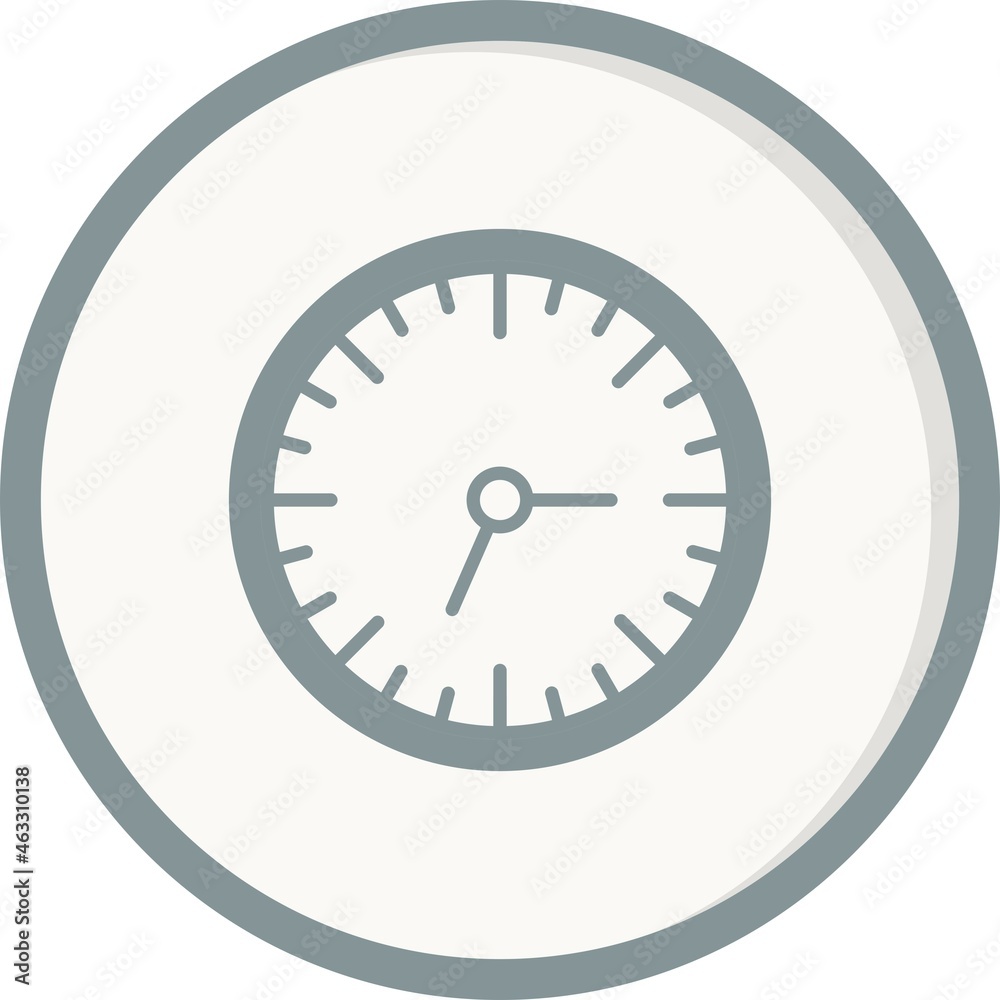 Wall Clock Filled Linear Vector Icon Design Wall Clock Filled Linear Vector Icon Design