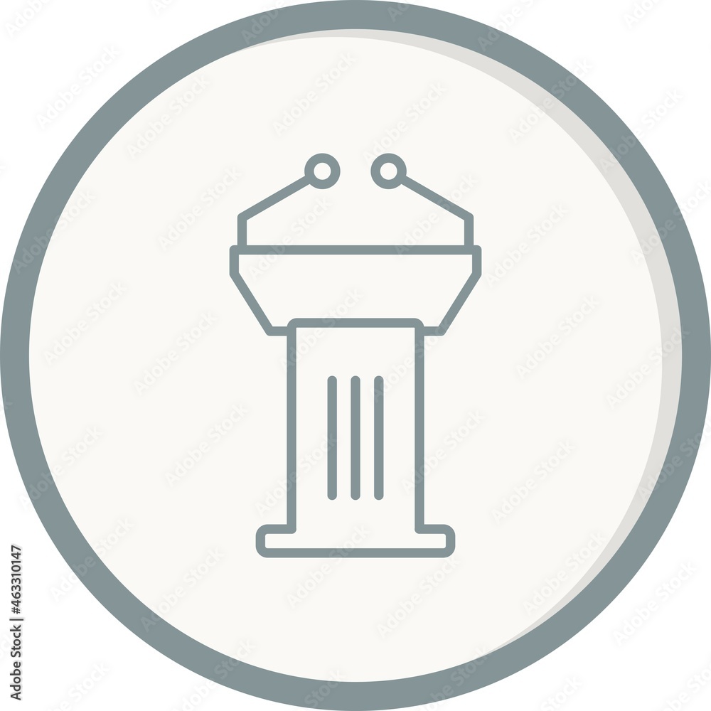 Podium Filled Linear Vector Icon Design Podium Filled Linear Vector Icon Design
