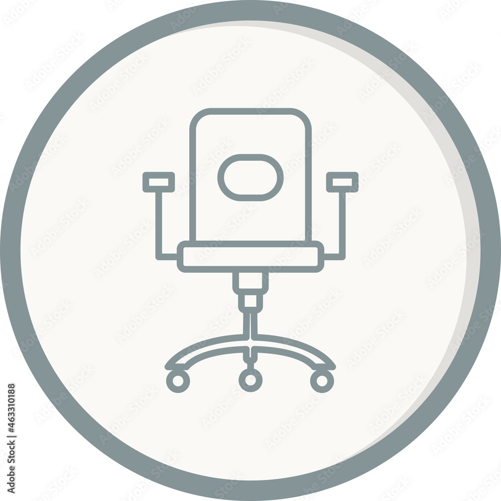 Office Chair Filled Linear Vector Icon Design Office Chair Filled Linear Vector Icon Design