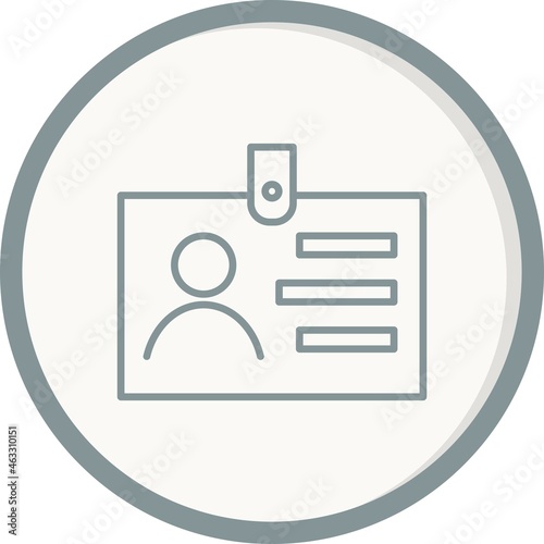 ID Card Filled Linear Vector Icon Design photo