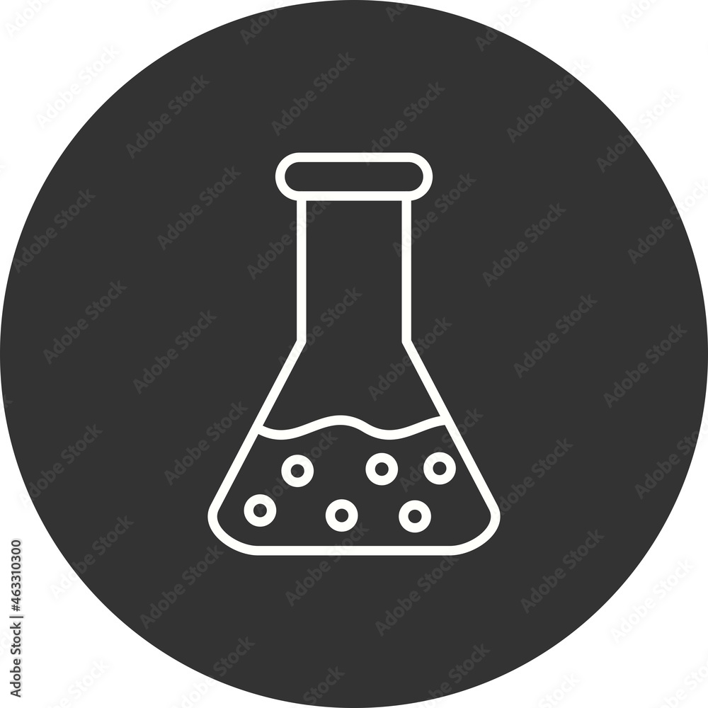 Flask Filled Linear Vector Icon Design Flask Filled Linear Vector Icon Design