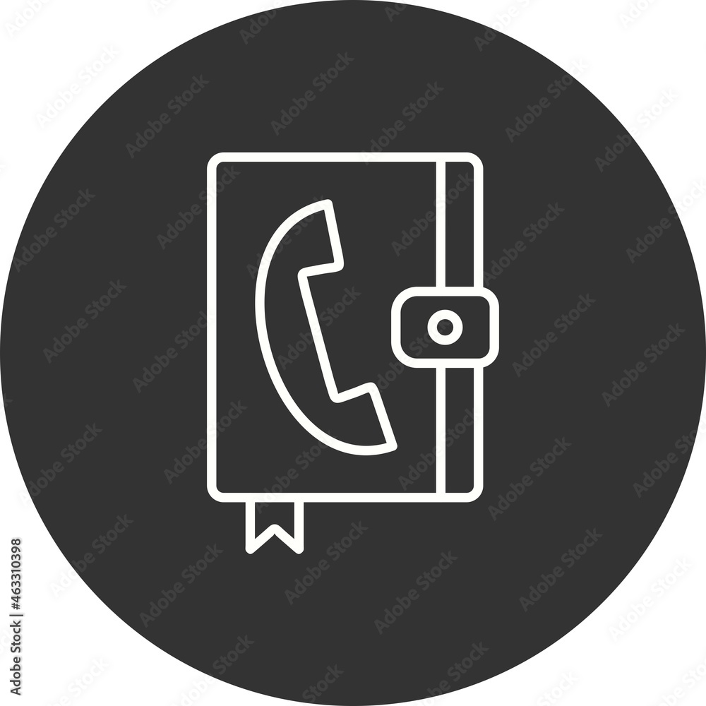 Contact Book Filled Linear Vector Icon Design Contact Book Filled Linear Vector Icon Design