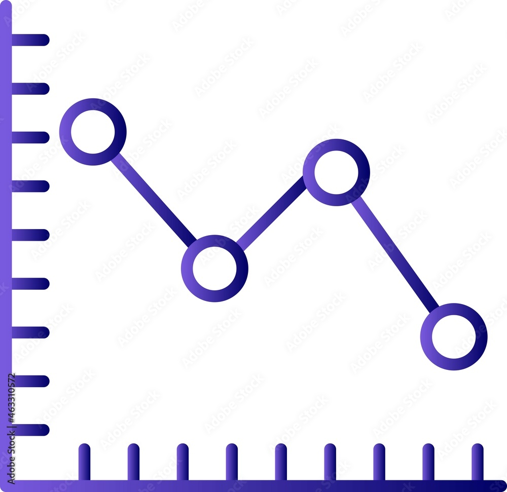 Line Graph Filled Linear Vector Icon Design Line Graph Filled Linear Vector Icon Design