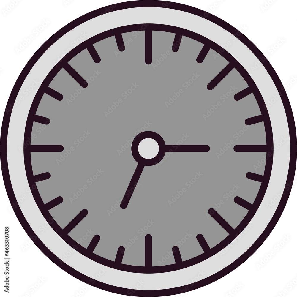 Wall Clock Filled Linear Vector Icon Design Wall Clock Filled Linear Vector Icon Design