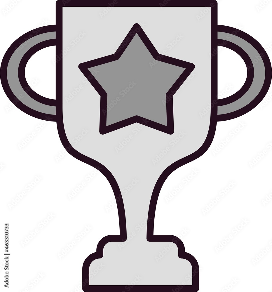 Trophy Filled Linear Vector Icon Design Trophy Filled Linear Vector Icon Design