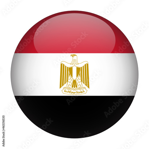 Egypt 3D Rounded Country Flag button Icon