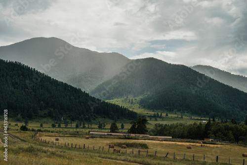 A beautiful view of the mountains from the Chuisky Trakt in the Altai Republic