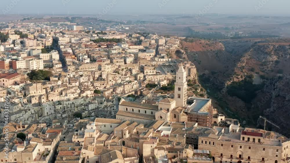 Aerial view of Matera town in Basilicata. Italy
Aerial view of Matera town in Basilicata. Italy