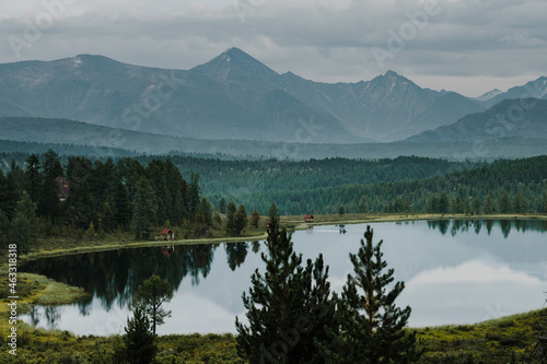 View of mountain lakes in the Ulagan area of the Altai Republic