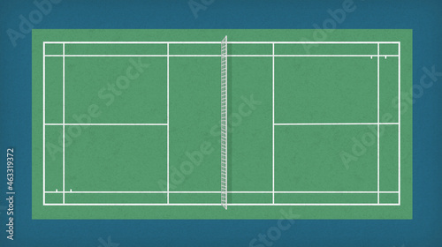 badminton court sports field template top view