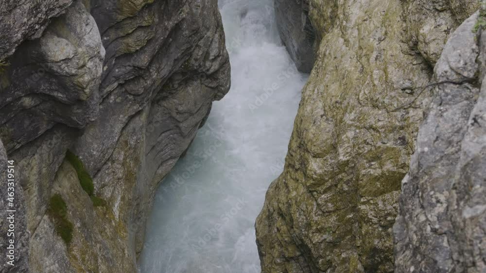 Water flowing around stones in the Rosenlaui Glacier Gorge. Berner Oberland, Canton Bern, Switzerland Water flowing around stones in the Rosenlaui Glacier Gorge. Berner Oberland, Canton Bern, Switzerland