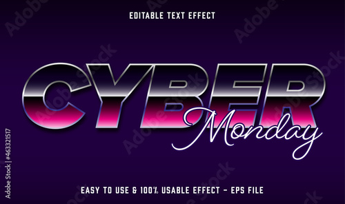 cyber monday editable text effect template with abstract style use for business brand and store campaign