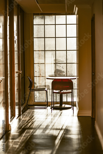 Chairs by a window