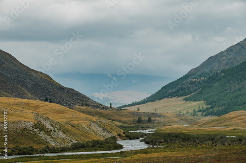 The road from Kosh-Agach to Belyashi village in the Altai Republic