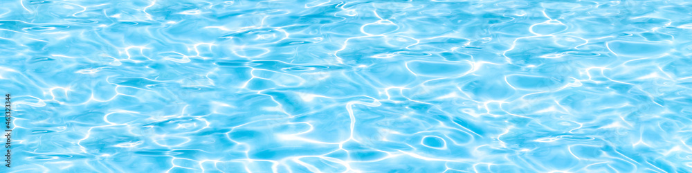 Obraz premium Blue swimming pool rippled water hero header