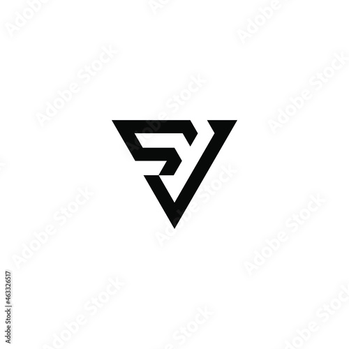 sv latter vector logo abstrack