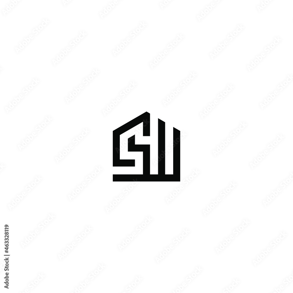 sw latter vector logo abstrack sw latter vector logo abstrack
