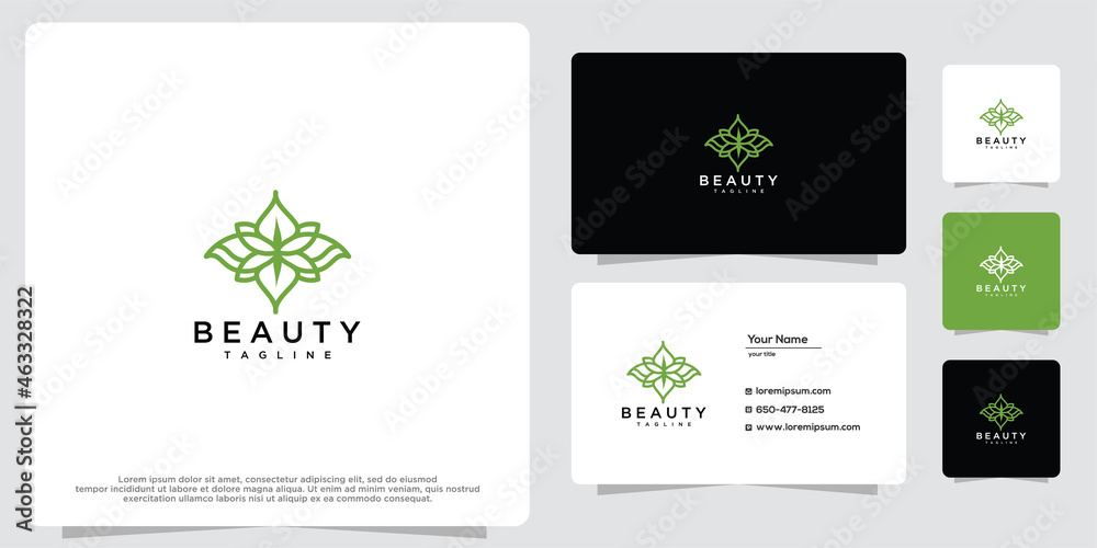 Beauty flower luxury design template.
