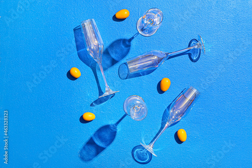 Beautiful empty glasses and...