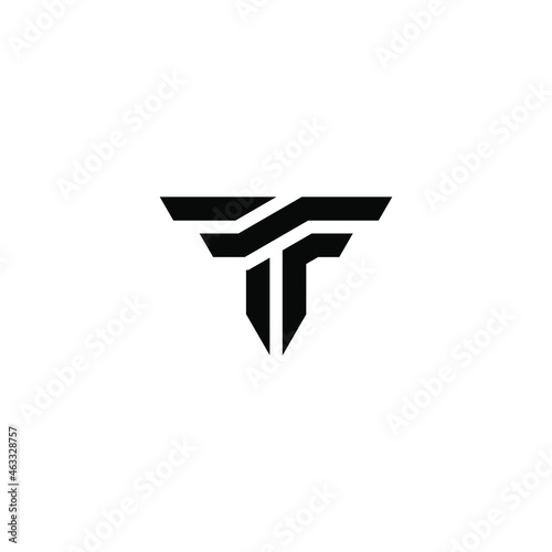 Initial letter TF logo design vector