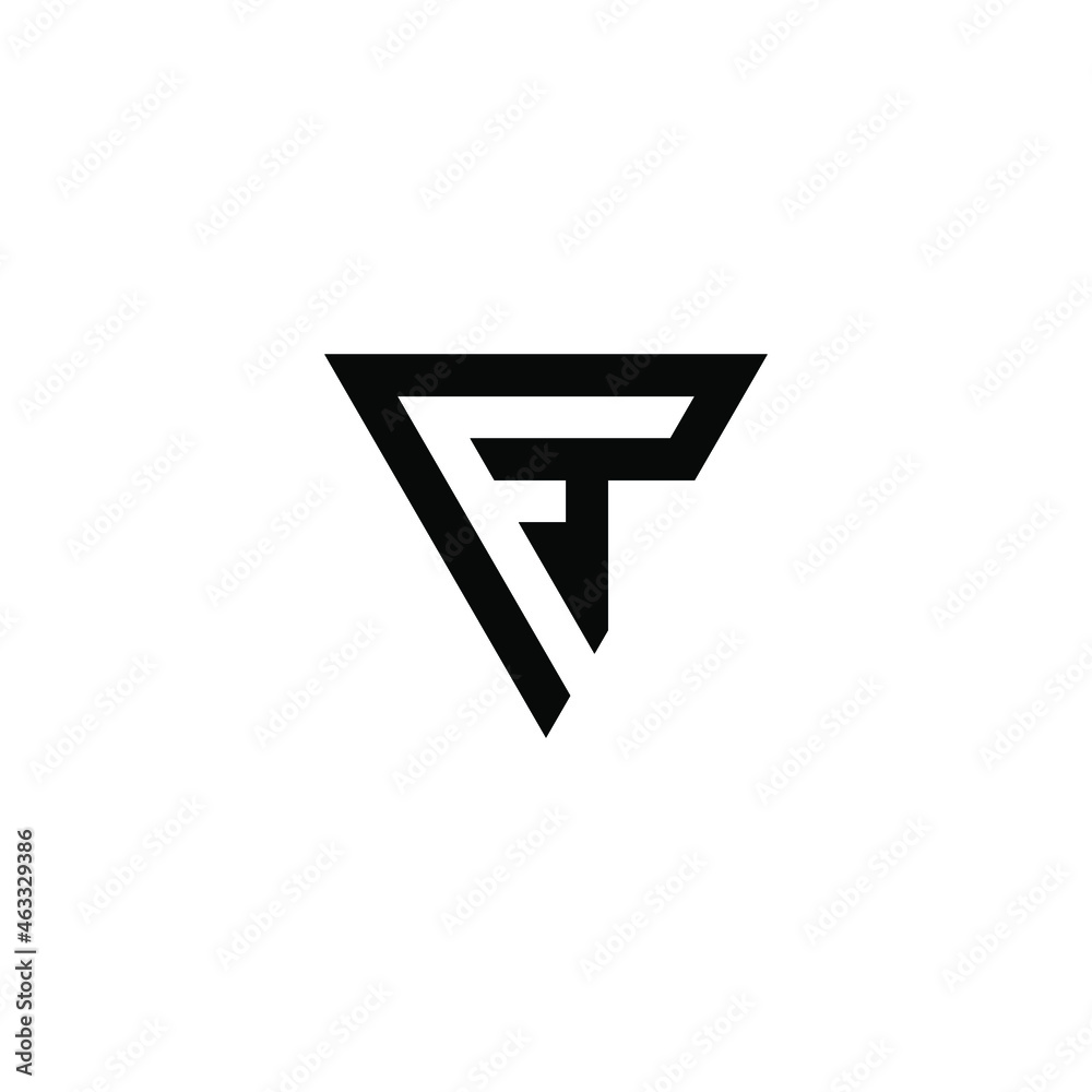 Initial letter FT emblem logo design vector Initial letter FT emblem logo design vector