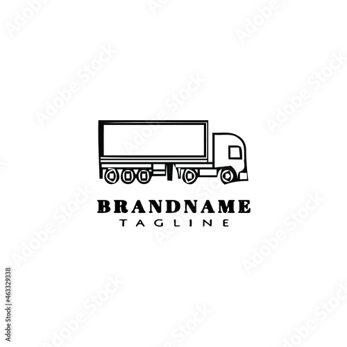 industrial transportation logo cartoon icon design template black cute vector illustration