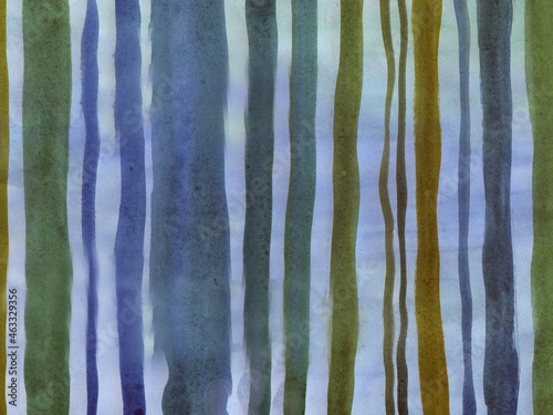 Colored Hand Drawn Watercolor Abstract Background with Stripes.