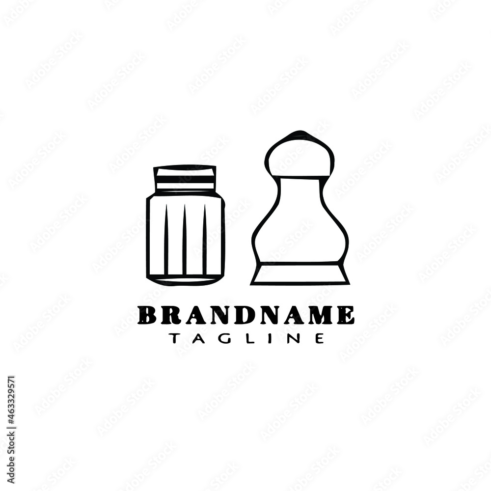 pepper bottle cartoon logo icon design template vector