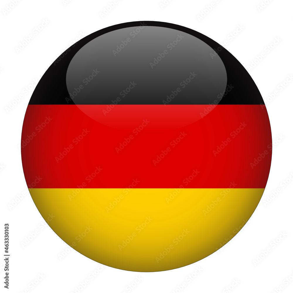 Germany 3D Rounded Country Flag button Icon Germany 3D Rounded Country Flag button Icon